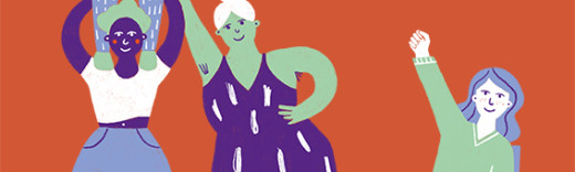 Vier unterschiedliche Personen - Zeichnung